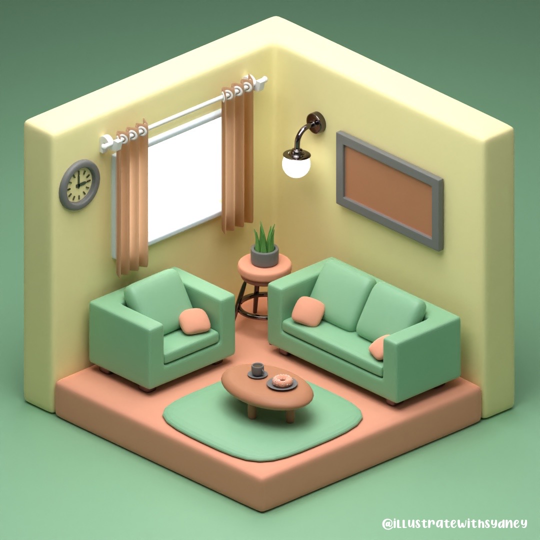 Isometric Living room